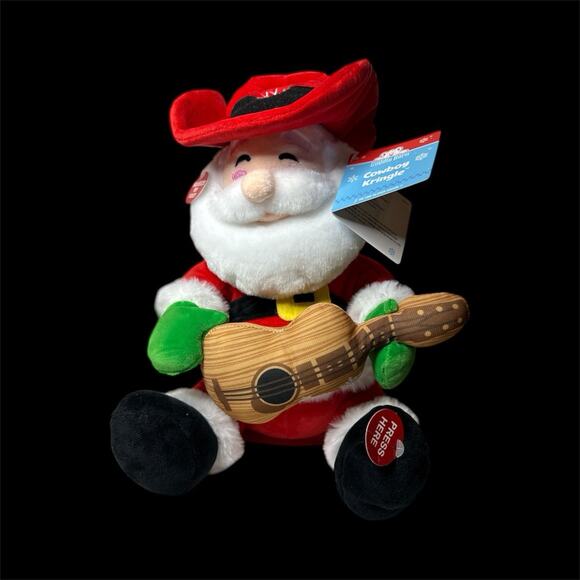 NWT Singing Cuddle Barn Cowboy Kringle Animated Plush Santa Claus Christmas - Picture 2 of 7
